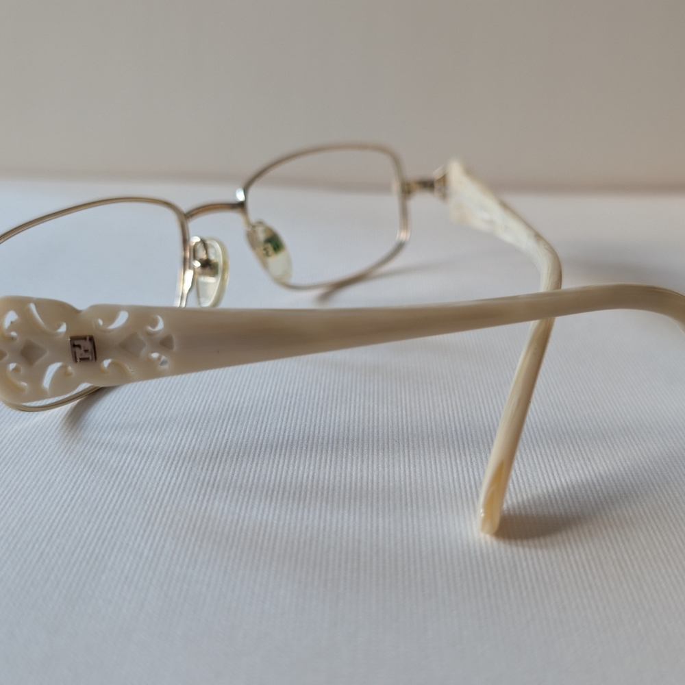 Fendi Cream and Gold Glasses